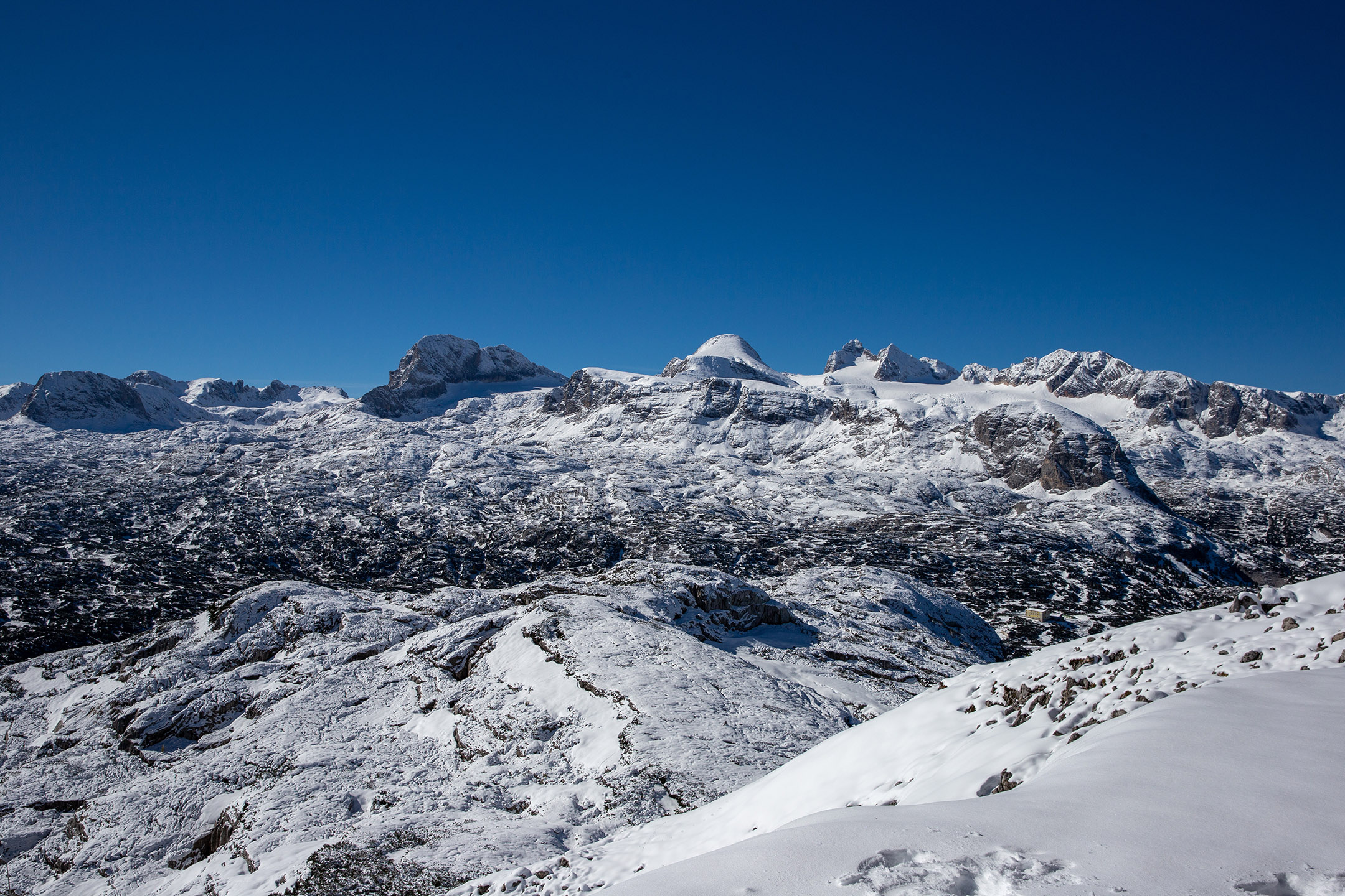Krippenstein山上的雪景 Krippenstein山上的雪景