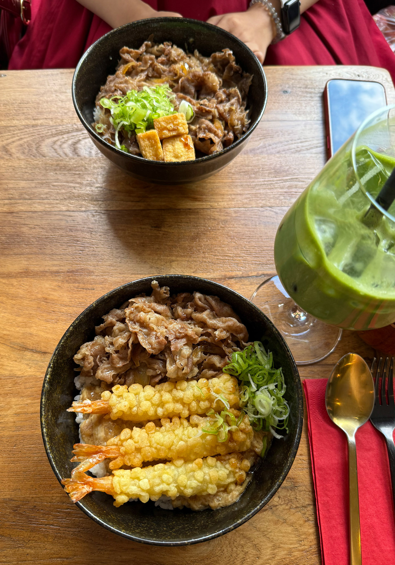 和牛+虾天妇罗盖饭 和牛+虾天妇罗盖饭